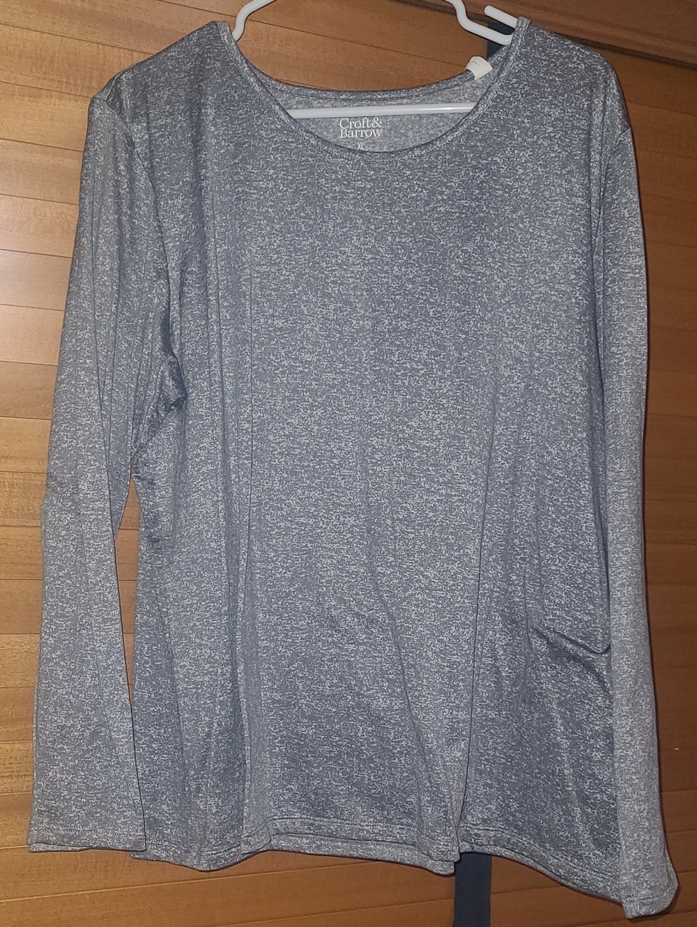 croft & barrow Heather Gray Crew Neck Long-Sleeve Sweater